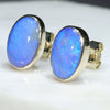 Gold Opal Studs Side View