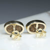 Gold Opal Studs Rear View