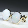 10k Gold-Solid White Opal