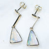 Australian Boulder Opal Gold Earrings (11 x 7.5mm) Code GE57