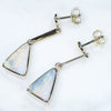 Australian Boulder Opal Gold Earrings (11 x 7.5mm) Code GE57
