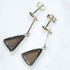 Australian Boulder Opal Gold Earrings (11 x 7.5mm) Code GE57