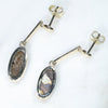 Australian Boulder Opal Gold Earrings (12 x 5mm) Code GE64