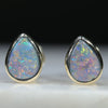 Natural Australian Gold Opal Studs
