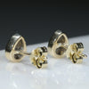 Gold Opal Studs Rear View