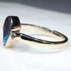 Natural Australian Boulder Opal and Diamond Gold Ring  - Size 7 Code - RL36