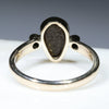 Natural Australian Boulder Opal and Diamond Gold Ring  - Size 7 Code - RL36