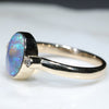 Natural Australian Crystal Opal and Diamond Gold Ring  - Size 7.25 Code - RL39