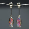 Natural Australian Boulder Opal Drop Earrings