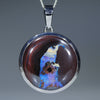 Natural Australian Opal Matrix Silver Pendant 