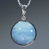 Natural Australian Boulder Opal and Diamond Silver Pendant with Silver Chain (12mm x 12mm)  Code -SD288
