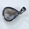 Natural Australian Boulder Opal Silver Pendant with Silver Chain (9mm x 7mm)  Code -SD303
