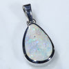 Natural Australian Boulder Opal Silver Pendant with Silver Chain (10mm x 10mm) Code -SD313