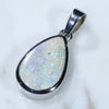 Natural Australian Boulder Opal Silver Pendant with Silver Chain (10mm x 10mm) Code -SD313