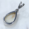 Natural Australian White Opal and Diamond Silver Pendant with Silver Chain Code -SD242