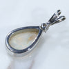 Natural Australian White Opal and Diamond Silver Pendant with Silver Chain Code -SD242