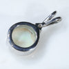 Natural Australian White Opal and Diamond Silver Pendant with Silver Chain Code -SD268