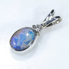 Sterling Silver- Solid Boulder Opal- Natural Diamond