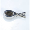 Natural Australian Boulder Opal and Diamond Silver Pendant with Silver Chain (7mm x 5mm)  Code -SD281