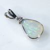 Sterling Silver- Solid Crystal Opal- Natural Diamond