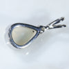 Silver Solid Opal Pendant Rear View
