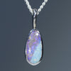 Natural Australian Boulder Opal Silver Pendant