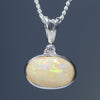 Natural Australian Boulder Opal Silver Pendant with Diamond