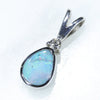 Sterling Silver- Solid Boulder Opal- Natural Diamond