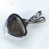 Silver Solid Opal Pendant Rear View