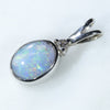 Sterling Silver- Solid Boulder Opal- Natural Diamond