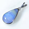 Sterling Silver- Solid Boulder Opal- Natural Diamond