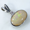 Silver Opal Pendant Top View