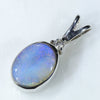 Sterling Silver- Solid Boulder Opal- Natural Diamond