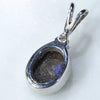 Silver Solid Opal Pendant Rear View