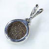 Silver Solid Opal Pendant Rear View