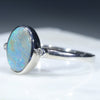 Sterling Silver- Solid Boulder Opal- Natural Diamionds