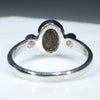 Silver Solid Opal Ring Rear View