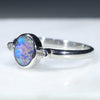 Sterling Silver- Solid Boulder Opal- Natural Diamonds