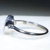 Australian Solid Boulder Opal and Diamond Silver Ring - Size 6.25 Code - RS113