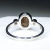 Australian Solid Boulder Opal and Diamond Silver Ring - Size 6.5 Code - RS99