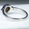 Australian Solid Boulder Opal and Diamond Silver Ring - Size 8.5 Code - RS134