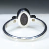 Australian Solid Boulder Opal and Diamond Silver Ring - Size 7.5 Code - RS98