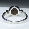 Silver Solid Opal Ring Rear View