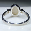 Silver Solid Crystal Opal Rear View