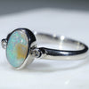 Sterling Silver-Solid Boulder Opal-Natural Diamonds