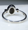 Australian Solid Boulder Opal and Diamond Silver Ring - Size 5 Code - RS132