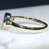 Natural Australian Boulder Opal and Diamond Gold Ring  - Size 5.5 Code - RL68