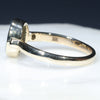 Natural Australian Boulder Opal and Diamond Gold Ring - Size 6.75 US Code - RL71