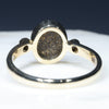 Natural Australian Boulder Opal and Diamond Gold Ring - Size 6.75 US Code - RL71