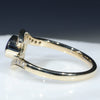 Natural Australian Boulder Opal and Diamond  Gold Ring Size 8 Code RL52